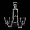 24 Oz. Crystalline Ernesta Decanter w/ 4 On The Rocks Glasses